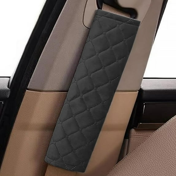 GoXteam 4 Pack Universal Soft and Comfortable Car Seat Belt Pads Harness Pads Pram Strap Covers Backpack Shoulder Pad Automotive Seat Belt Cushion Pad Cover for Adults, Black