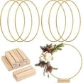 thumbnail image 1 of GoXteam 6 PCS 12 Inch Floral Hoop Table Centerpiece, Smooth Wreath Macrame Rings for DIY Wedding Decorations, Flower NOT Included, 1 of 7