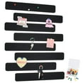 thumbnail image 1 of GoXteam 8pcs Bulletin Board Bar Strips with 50 Pushpins, Self Adhesive Cork Board for Wall, Felt Pin Board for School, Office Decor (Black), 1 of 7
