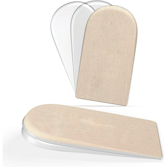 GoXteam Adjustable Heel Lift Inserts Gel Height Increase Insoles for Women Men Leg Length Discrepancy, Heel Pain, Heel Spurs, 3-Layer
