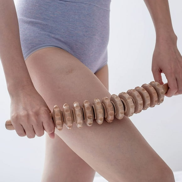 GoXteam Curved Wood Therapy Massage Roller for Waist and Thigh, Wood Therapy Tools for Body Shaping, Lymphatic Drainage,Body Roller for Cellulite Reduction and Muscle Tension
