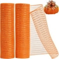 thumbnail image 1 of GoXteam Deco Mesh Ribbon, 10 inch 10 Yards Decorative Mesh Roll for Wreath Supplies Crafts Christmas Tree Garland Easter Valentine Mardi Gras Decoration (Orange, 2 Rolls), 1 of 7