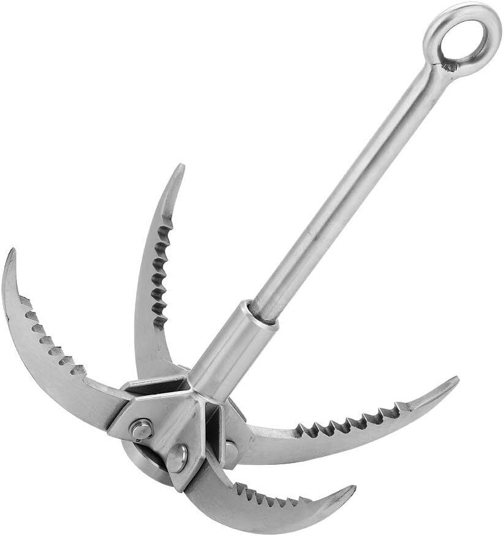 GoXteam Grappling Hook, 4Claw Folding Stainless Steel Grapple Hooks