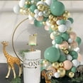 thumbnail image 1 of GoXteam Green White Balloons Latex Gold Balloons Different Sizes Pack of 5 Inch 10 Inch 12 Inch 18 Inch for Balloon Arch as Party Decorations, Birthday Decorations, Wedding Decorations, 1 of 7