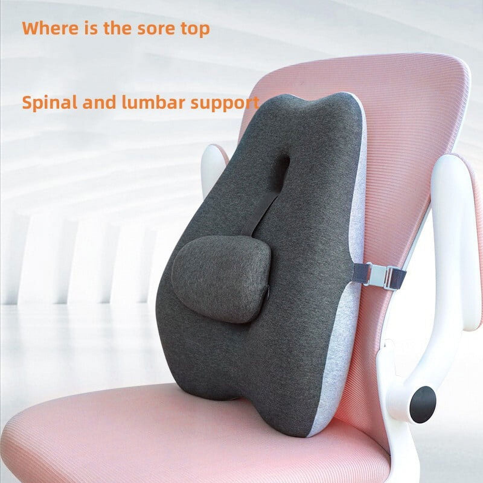 GoXteam Memory Cotton Adjustable Waist Support Cushion Relieve Lower