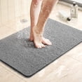 thumbnail image 1 of GoXteam Non Slip Shower Mats for Inside Shower, 16x24 Inch, Anti-Slip Bathtub Mats for Bathroom, Foot Scrubber Loofah Bath Mats for Shower, Quick Drying Shower Stall Mats, Gray, 1 of 7