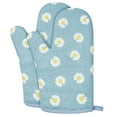 thumbnail image 1 of GoXteam Oven Mitts, 10.24" X 5.12" Cotton Oven Mitt Pot Holders, Non-Slip Heat Resistant Oven Mits Kitchen Gloves For Cooking Baking Grilling (Blue), 1 of 8