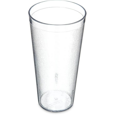 GoXteam Stackable Tumbler Beverage Cup, Stackable Cups, Break-Resistant Plastic, (20oz, Clear, Set of 12)