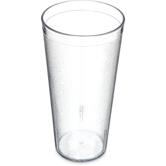 GoXteam Stackable Tumbler Beverage Cup, Stackable Cups, Break-Resistant Plastic, (20oz, Clear, Set of 12)