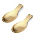 thumbnail image 1 of GoXteam Stainless Steel Gold Spoon Rest for Kitchen Counter, Spoon Holder for Stove Top, Spatula Rest, Gold Cooking Utensil, Gold Kitchen Accessories (Gold 2PCS), 1 of 7