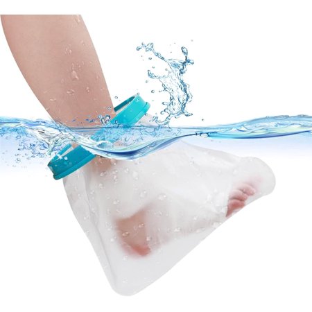 GoXteam Waterproof Foot Cast Cover, Reusable Ankle Wound Protector for Shower Bath, Adult Watertight Cast Bag for Surgery Foot, Ankle, Burn