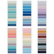 GoXteam Waterproof Rectangular Sticky Notes, 1.73" x 0.43", 60 Colors, 1200 Pads, 6 Pack