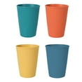 thumbnail image 1 of GoXteam Wheat Straw Cups 4 PCS Good Alternative to Plastic Reusable Cups 12 oz Unbreakable Drinking Cup Reusable Dishwasher Safe, 1 of 7