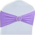 thumbnail image 1 of GoXtean 50PCS Stretch Spandex Chair Sashes Bands with Buckles Slider Universal Elastic Chair Ties for Wedding Party Banquet Baby Shower Events Decoration, Purple, 1 of 7