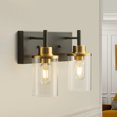 thumbnail image 1 of GoYeel Bathroom Vanity Light Fixtures, 2 Light Wall Sconce Black And Gold, 1 of 4