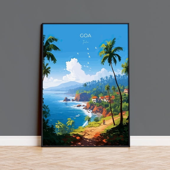 Goa India Coastal Travel Gift Wall Art Decor Unframed Paper Print