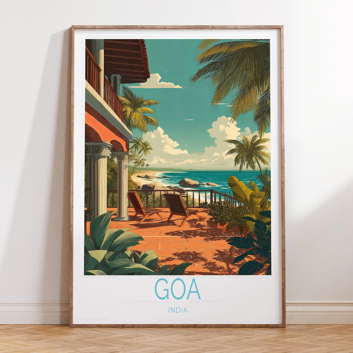 Goa India Scenic Coastal Nature Wall Art Print, Coastal Living Room And ...
