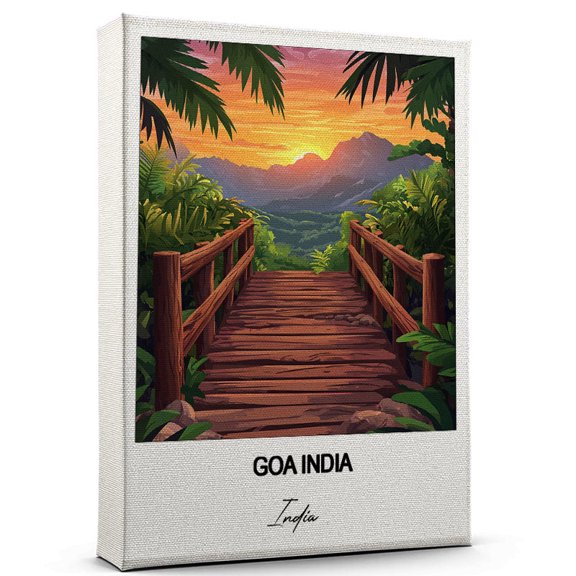 Goa India Travel Art Canvas Modern Wall Art Inspired by India Canvas Great Gift for Travel Lovers Ready to Hang