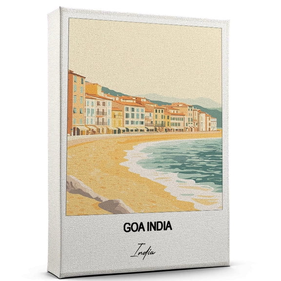 Goa India Travel Canvas Wall Art  Beautiful Travel Decor for Bedroom, Office India Canvas Print  Serene and Scenic Wall Decor Gift for Travel Lovers