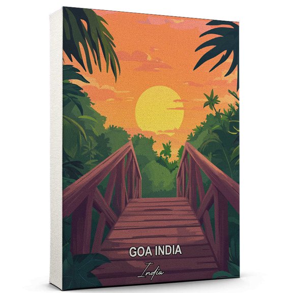 Goa India Travel Canvas Wall Art India Canvas Travel-Inspired Scene That Brings Peace, Color, and Culture Into Your Space