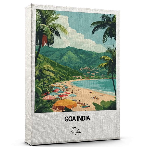 Goa India Travel Canvas Wall Art Nature-Inspired Travel Decor with Scenic Views India Canvas Wall Print A Captivating Gift for Adventure Seekers
