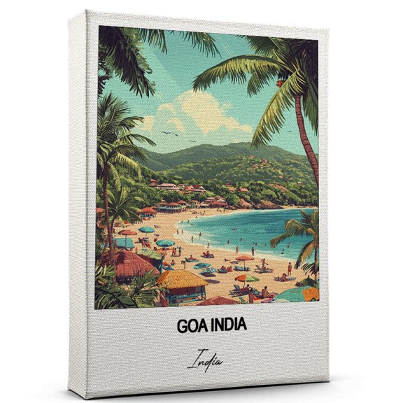 Goa India Travel Poster Canvas India Canvas Unique Gift Idea for Home, Office, or Living Space