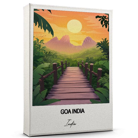 Goa India Travel Print on Canvas India Canvas Great for Travel Enthusiasts, Perfect for Home & Office Decor