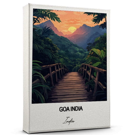 Goa India Travel Wall Decor Scenic Travel Canvas Print of India Canvas Beautiful Gift for Home, Office, or Living Space