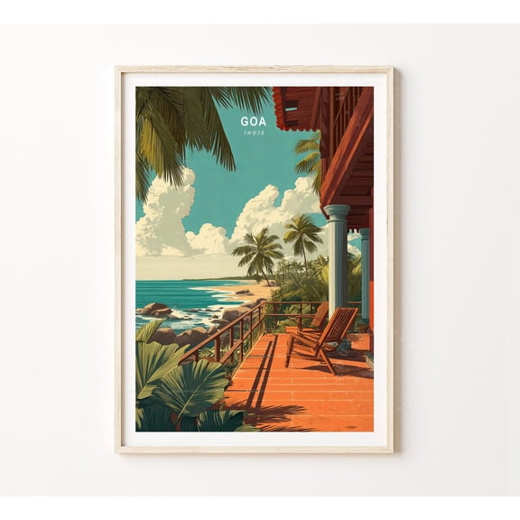 Goa India Tropical Beach Travel Wall Art Home Decor