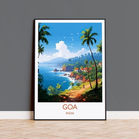 Goa Travel Print Travel Poster Of Goa India Goa Art Goa Gift Wall Art Print Home Decor Office Wall Art