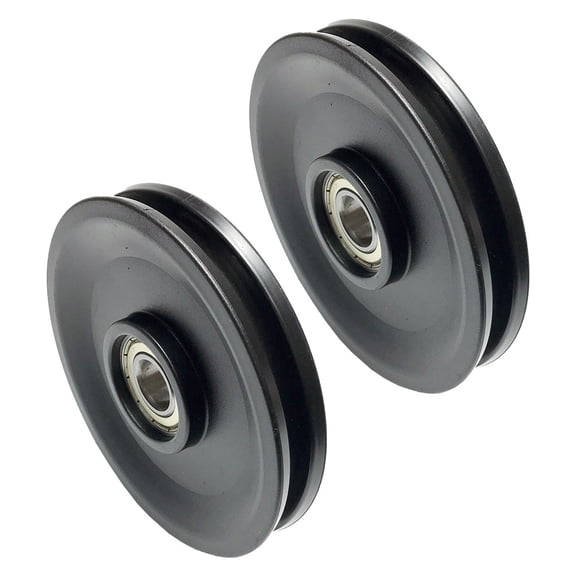 Goader 2pcs Nylon Pulley Wheel 6202Z Bearing 112.5mm for Cable Machine Gym Accessory - for Outdoor