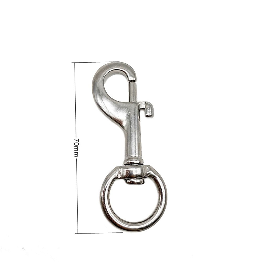 Stainless Steel Swivel Eye Bolt Snap Spring Hook For Scuba Diving Pet Leash Flag