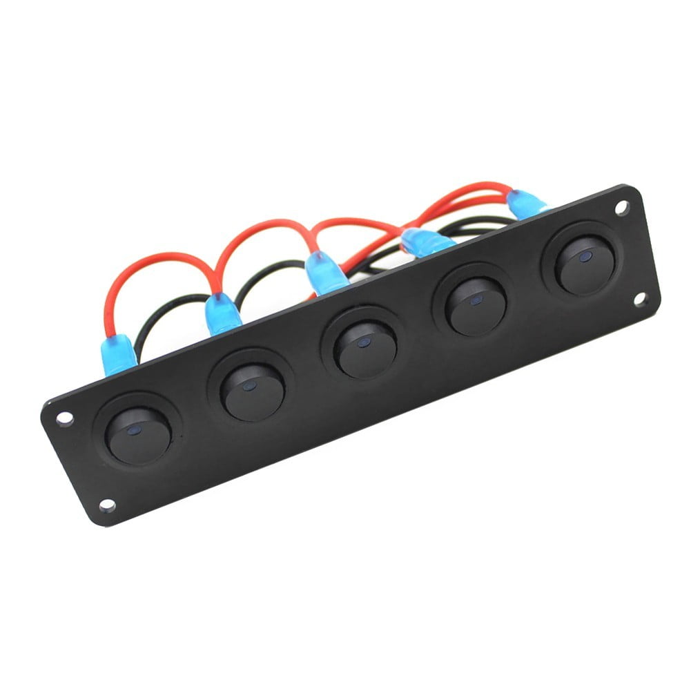 5 Rocker Switch Goader 5 Gang 12V Rocker Switch for Car Marine Boat Overload Protected ...