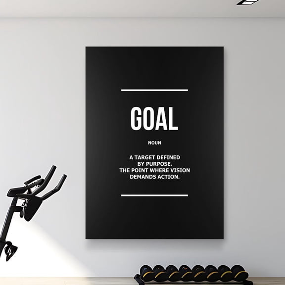Goal Definition Athlete Motivation Gym Sports Mindset Inspirational Poster