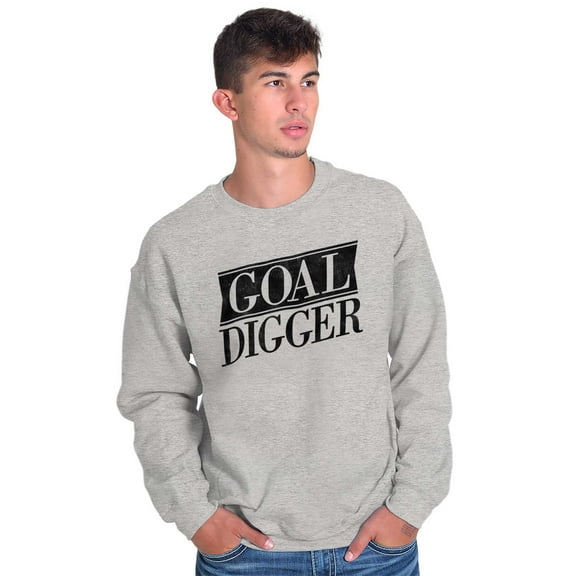 Goal Digger Overachiever Funny Unisex Plus Fleece Graphic Sweatshirt Brisco Brands 2X