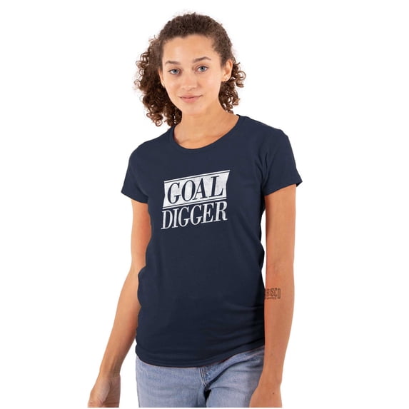 Goal Digger Overachiever Funny Womens Fitted Plus Size Graphic Tee Brisco Brands 2X