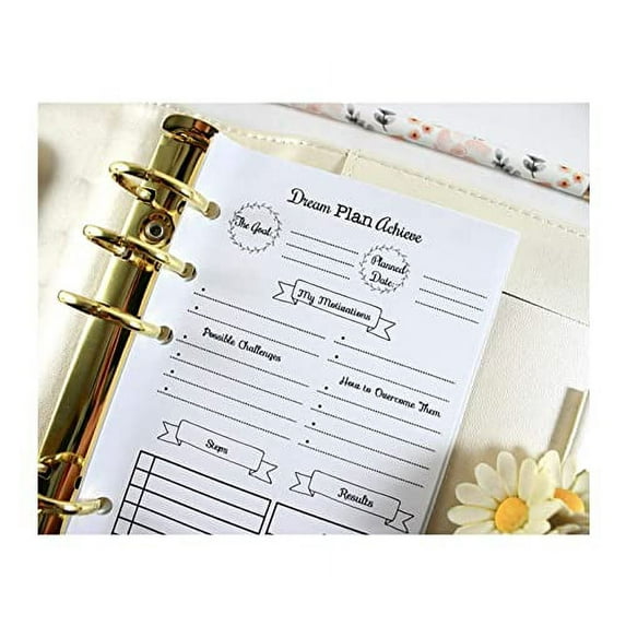 Goal Planner Inserts for Personal Size Planners
