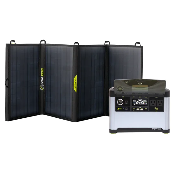 Goal Zero Yeti 500, Nomad 50 Solar Generator for Home Backup System, Camping, 499 Watt Hour Battery