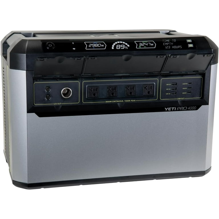 Goal Zero Yeti PRO 4000Wh Portable Power Stations, 3600W Out, Expandable  Solar Generator Home Backup - Walmart.com