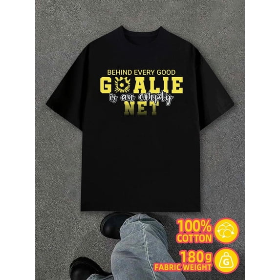 Greenink Goalie Net T-Shirt mens 180G 100% Cotton white Trendy Unisex Shirt Crewneck tshirts Funny Unisex Shirt Short Sleeve tshirts Classic Unisex Shirt Crewneck tshirts