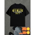 thumbnail image 1 of Goalie Net T-Shirt mens 180G 100% Cotton white Trendy Unisex Shirt Crewneck tshirts Funny Unisex Shirt Short Sleeve tshirts Classic Unisex Shirt Crewneck tshirts, 1 of 7