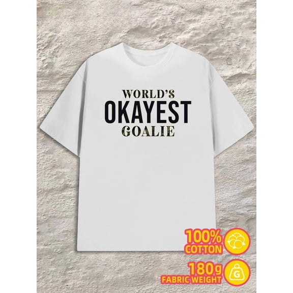 Goalie Pride mens 180G 100% Cotton white Fashion Unisex Shirt Printed tshirts Vintage Unisex Shirt Crewneck tshirts Retro Unisex Shirt Graphic Tee tshirts