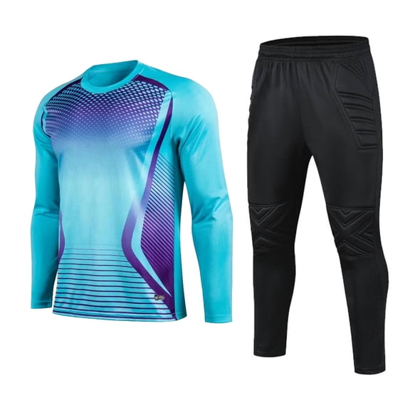 Goalkeeper Jersey Padded Soccer Jerseys Set Men Adult Uniforms Pants Shirts