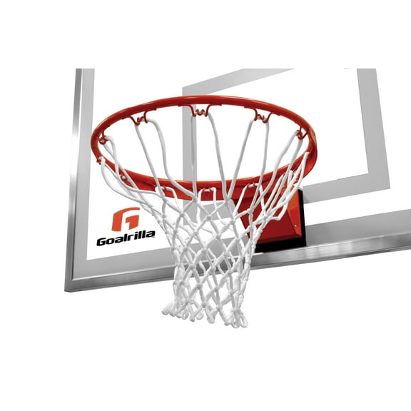 Goalrilla Heavy-Weight Pro-Style Breakaway Basketball Rim, Nylon Net, 5" x 5" Mount Type (Outdoor)