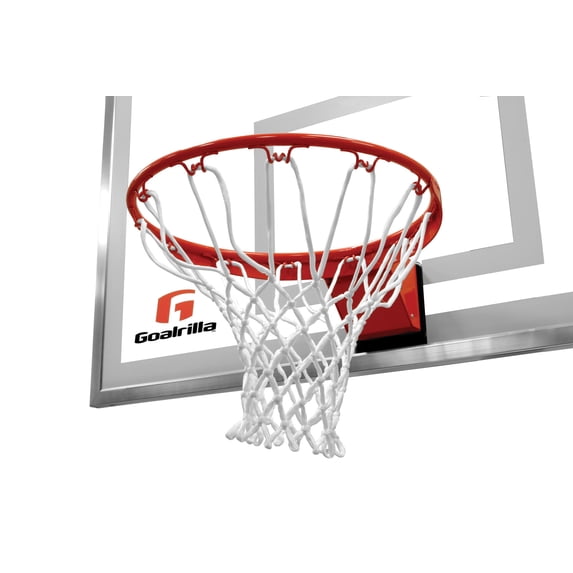 Goalrilla Heavy-Weight Pro-Style Breakaway Basketball Rim, Nylon Net, 5" x 5" Mount Type (Outdoor)