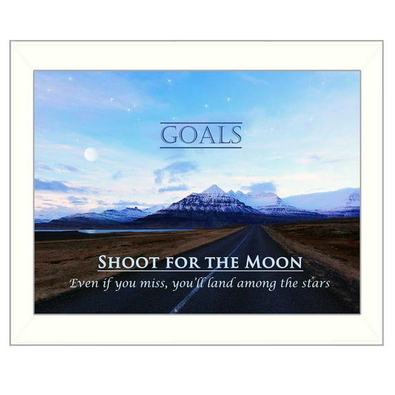 Goals By Trendy Decor4U Printed Framed Wall Art Wood Multi-Color