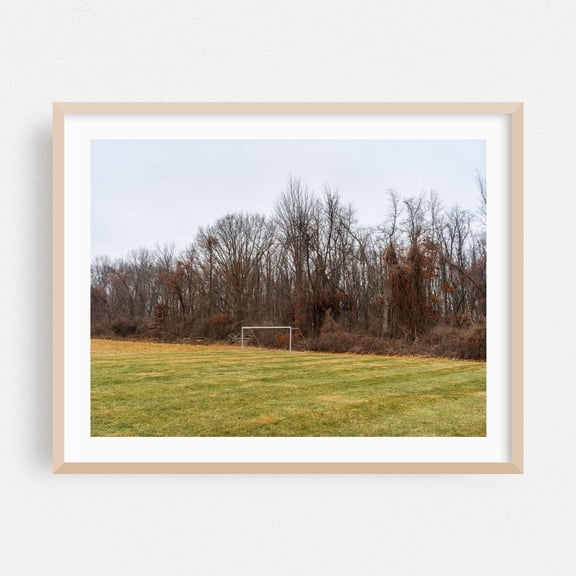 Goals (I) - Photography Woodland Winter Rural Nature Landscape Autumn Countryside Oak Framed Wall Art Print 5 x 7 inches