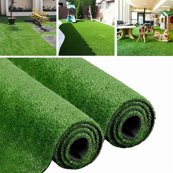 Goasis Lawn 0.4" Custom Size Artificial Grass Turf for Indoor Outdoor Garden Patio Pet, 13' x 23'