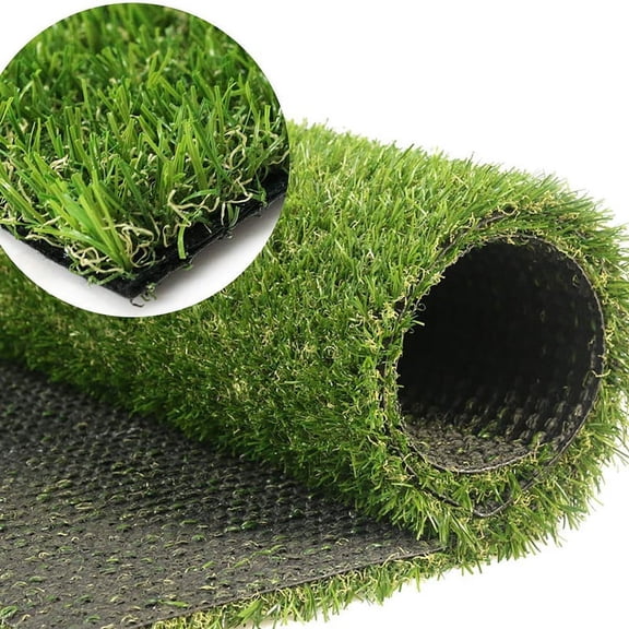 Goasis Lawn Artificial Grass Turf, 0.8 Inch Pile Height Artificial Grass Rug 13'x53' for Indoor/Outdoor Garden Lawn