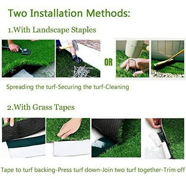 Goasis Lawn Artificial Grass Turf Lawn - 2FTX10FT(20 Square FT) Indoor Outdoor Garden Lawn Landscape Synthetic Grass Mat